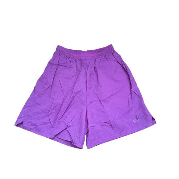 Vintage 90's Nike Nylon Shorts Women's M Purple Gray Tag Deadstock Swoosh Logo - Picture 1 of 7